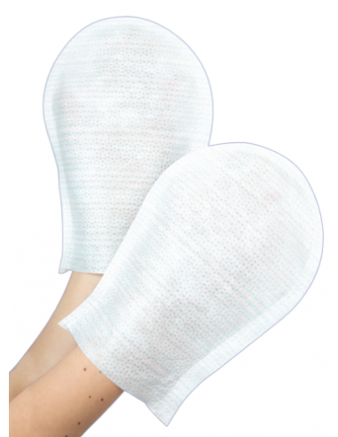 Manopola Monouso Presaponata in TNT | Sapone Neutro per Lavaggio Pelle | 50 pezzi