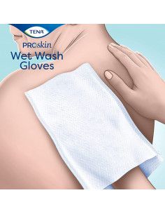 Tena Wash Glove | Manopola Presaponata | per Pelli Fragili e Mature | 8 pezzi 2