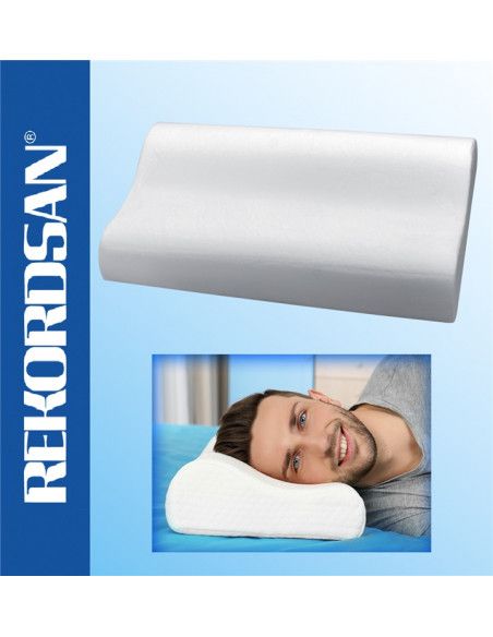 D130 GUANCIALE CERVICALE "SIRIO" ANTIACARO IN MEMORY FOAM CON DOPPIA ONDA (SENZA FORI)