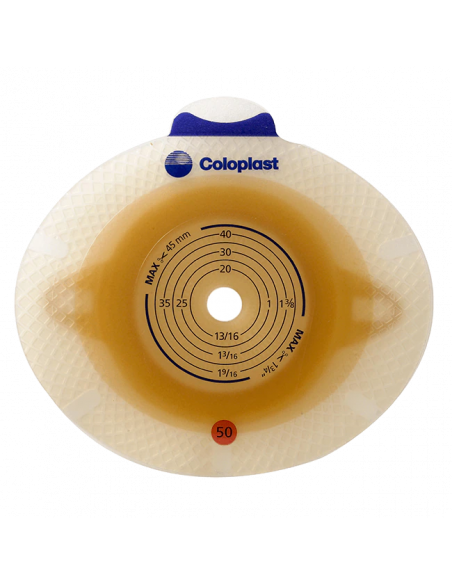 Sensura Click placca piana ritagliabile per ileourostomia foro 10-35mm flangia 40mm 5pz