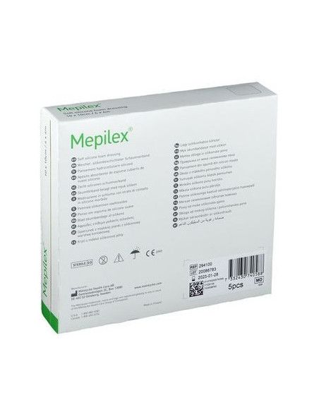 Mepilex medicazione assorbente in schiuma di poliuretano 10x10 5pz Mepilex medicazione assorbente in schiuma di poliuretano 10x10 5pz