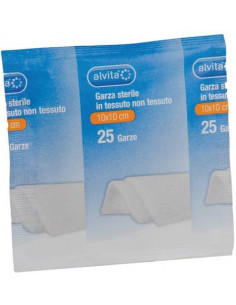 Alvita compresse di garza sterile monouso in TNT 10x10 25pz