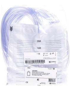 Sacca urinaria da gamba in vinile con valvola anti-reflusso 30pz