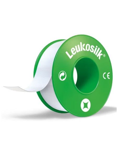 Leukosilk cerotto su rocchetto per fissaggio 2,5cm x 5m Leukosilk cerotto su rocchetto per fissaggio 2,5cm x 5m
