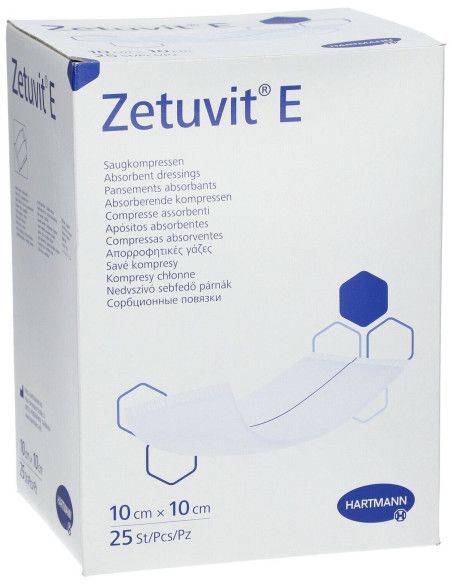 Zetuvit E medicazione assorbente sterile 10x10 25pz Zetuvit E medicazione assorbente sterile 10x10 25pz