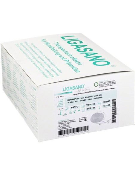 Ligasano Bianco rotolo sterile in poliuretano espanso per fistole 300x2,5x0,4 10pz Ligasano Bianco rotolo sterile in poliuretano espanso per fistole 300x2,5x0,4 10pz