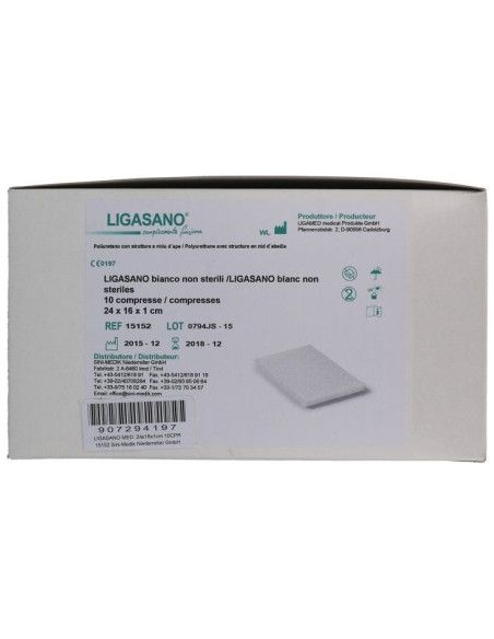 Ligasano Bianco spugna sterile in poliuretano espanso 24x16x1 10pz