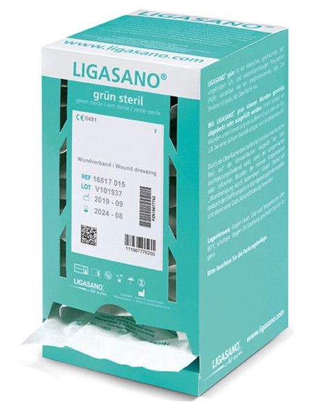 Ligasano Verde schiuma di poliuretano elastica sterile 15x10x2 10pz