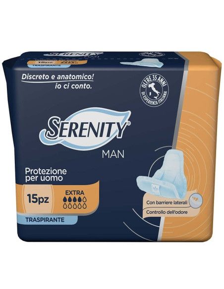 Serenity Man Extra assorbenti traspiranti maschili 15pezzi