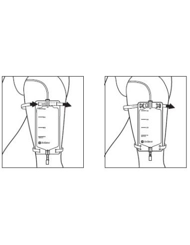 Sacca urinaria da gamba in vinile con valvola anti-reflusso 30pz