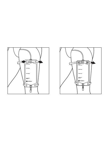 Sacca urinaria da gamba in vinile con valvola anti-reflusso 30pz