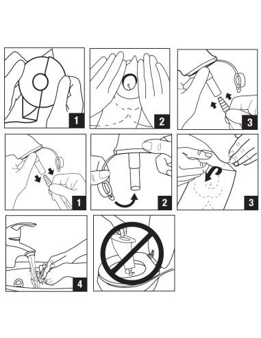 Sacca di raccolta urina per pene retratto con barriera cutanea 10pz