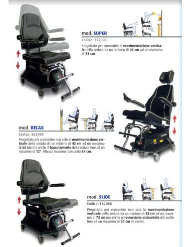 Suprema Slide Poltrona per movimentazione verticale e orizzontale