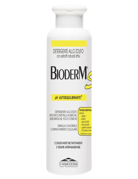 Bioderm S detergente allo zolfo sebo-normalizzante 250 ml