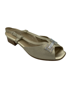 Loren sandalo estivo donna beige e panna