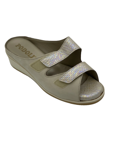 Podoline Wally ciabatta donna predisposta panna e beige