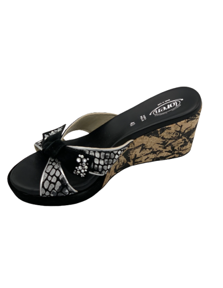 Loren zatterone donna nero e argento