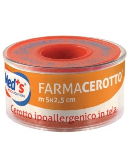 MED's Farmacerotto cerotto di seta in rocchetto 5m x 2,5cm MED's Farmacerotto cerotto di seta in rocchetto 5m x 2,5cm