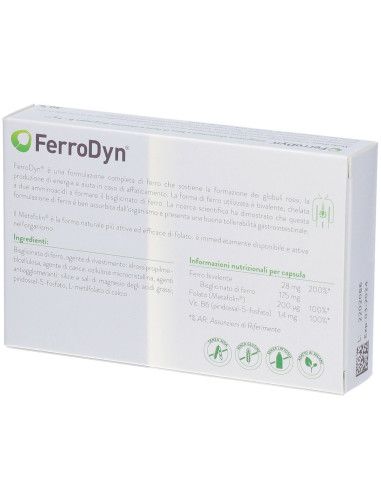 FerroDyn integratore alimentare a base di ferro e vitamine B 30 capsule