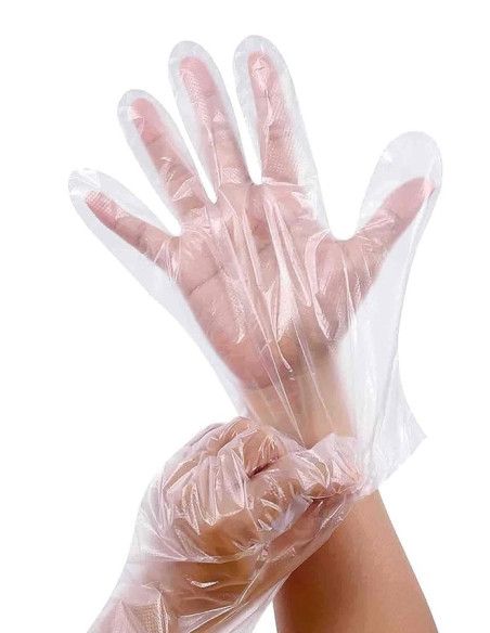 Guanti monouso in polietilene misura media 100pz