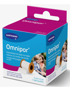 Omnipor cerotto ipoallergenico in TNT 5cm x 5m