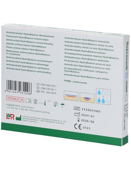 Suprasorb X medicazione hydrobalance assorbente in idrofibra