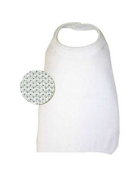 Bavaglino per tracheostomia tessuto traforato 100% cotone Bavaglino per tracheostomia tessuto traforato 100% cotone