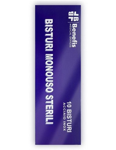 Bisturi monouso sterile con coprilama di sicurezza 10pz