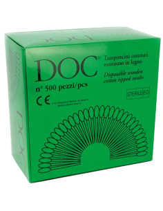 Tamponcini sterili in cotone su bastoncino in legno 500pz 2