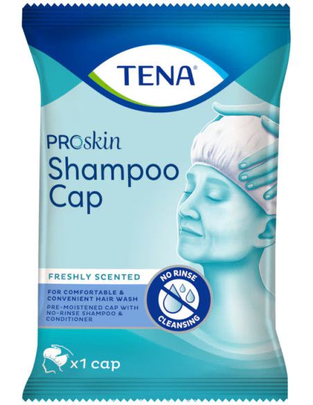 TENA Shampoo Cap cuffia monouso umidificata con shampoo 1pz