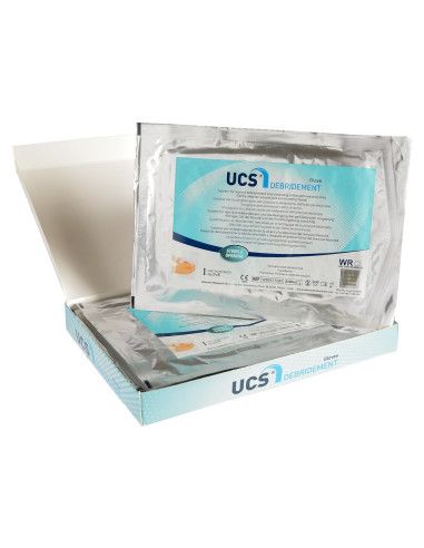 Ucs Debridement guanto sterile imbevuto per pulizia della ferita 1pezzo