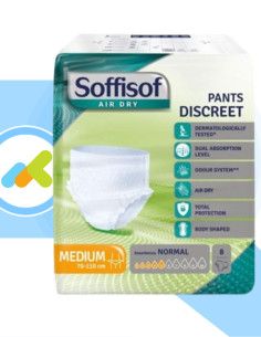 Soffisof Air Dry Pants Discreet Normal | Mutandine Assorbenti | per Incontinenza Leggera | 8 pezzi 2