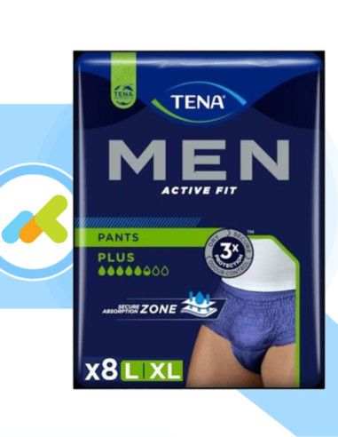 Tena Men Active Fit Pants Plus | Slip Assorbenti Uomo | Elevata Assorbenza