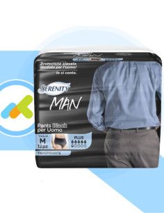 Serenity Man Pants Black Plus  Slip Assorbenti  Incontinenza Maschile  12 pezzi 2
