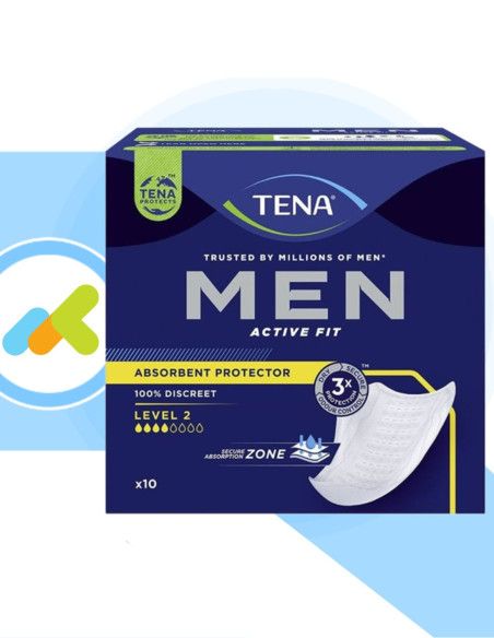 Tena Men Active Fit | Assorbenti per Incontinenza Maschile | per Perdite Moderate