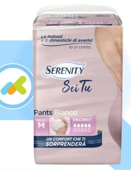 Serenity Pants Sei Tu Discreet  Mutandine Assorbenti ad Alta Assorbenza  12 pezzi Serenity Pants Sei Tu Discreet  Mutandine Assorbenti ad Alta Assorbenza  12 pezzi