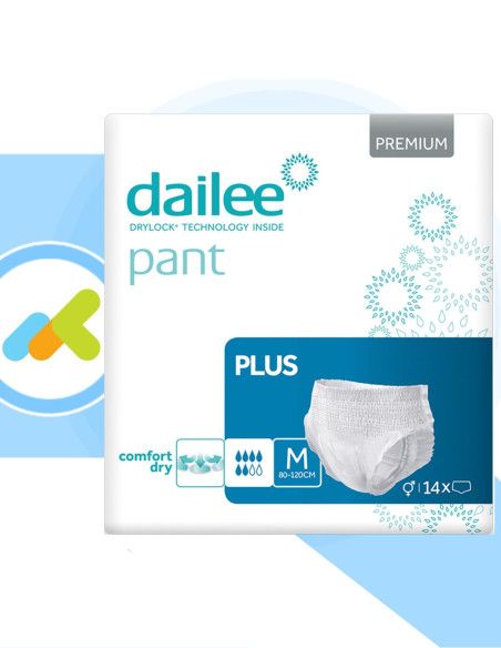 Dailee Pants Plus  Mutandine Assorbenti  Incontinenza Media e Grave  15 pezzi