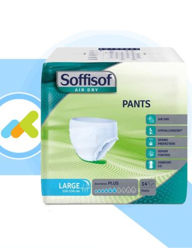 Soffisof Air Dry Pants Plus  Mutandine Assorbenti  Protezione Efficace e Duratura  14 pezzi