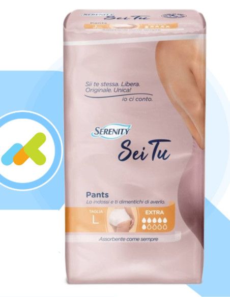 Serenity Pants Sei Tu Extra  Mutandine Assorbenti  Incontinenza Elevata  10 pezzi