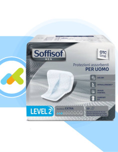 Soffisof Men Level 2  Assorbenti Uomo  Efficaci contro Incontinenza Leggera  10 pezzi
