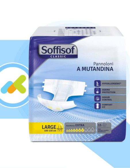 Soffisof Classic Extra | Pannoloni a Mutandina | Massimo Comfort | 15 pezzi