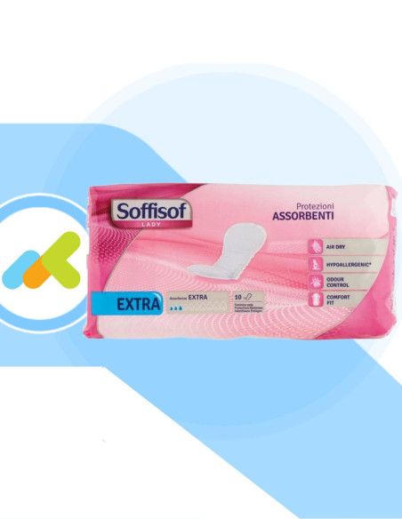 Soffisof Lady Extra  Protezioni Assorbenti Femminili  Incontinenza Leggera  10 pezzi