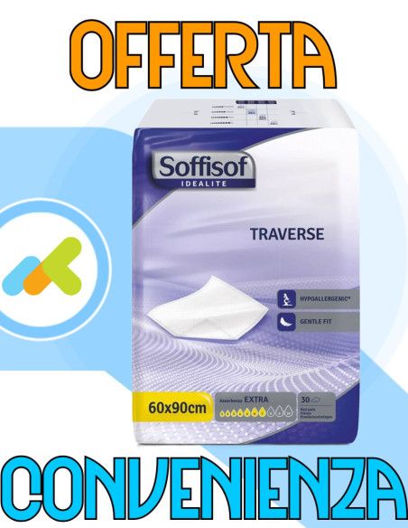 Soffisof Classic Traverse 60x90 | Assorbenza Extra | Efficace per Incontinenza | 30 pezzi