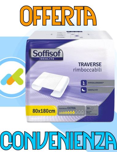 Soffisof Classic Traverse 80x180 | Traverse Rimboccabili | Assorbenza Extra | 30 Pezzi