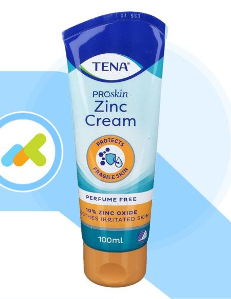 TENA Zinc Cream | Crema Lenitiva con Ossido di Zinco | Protezione Elevata |100ml