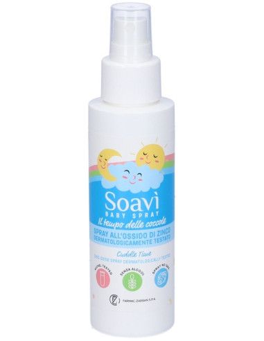 Soavi Ossido di Zinco Spray | Barriera Idratante e Protettiva sulla Pelle | 100ml