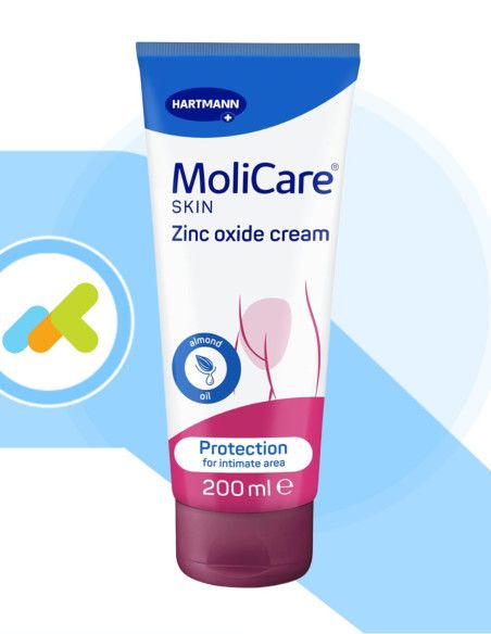MoliCare Skin | Crema all'Ossido di Zinco | Lenitiva sulle Irritazioni | 200ml MoliCare Skin | Crema all'Ossido di Zinco | Lenitiva sulle Irritazioni | 200ml