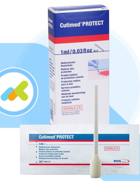 Cutimed Protect Schiuma | Barriera Protettiva Cutanea | con Applicatore schiuma | 5 pezzi