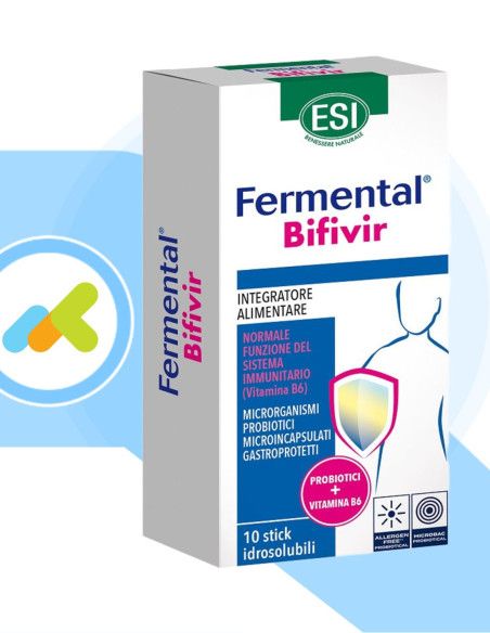 Esi Fermental Bifivir | Integratore per Equilibrio Flora Intestinale e Sistema Immunitario | 10 stick Esi Fermental Bifivir | Integratore per Equilibrio Flora Intestinale e Sistema Immunitario | 10 stick
