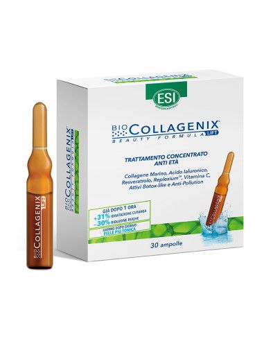 Esi Biocollagenix | Trattamento Concentrato Anti Età | a Base di Collagene per Ridurre le Rughe | 30 ampolle